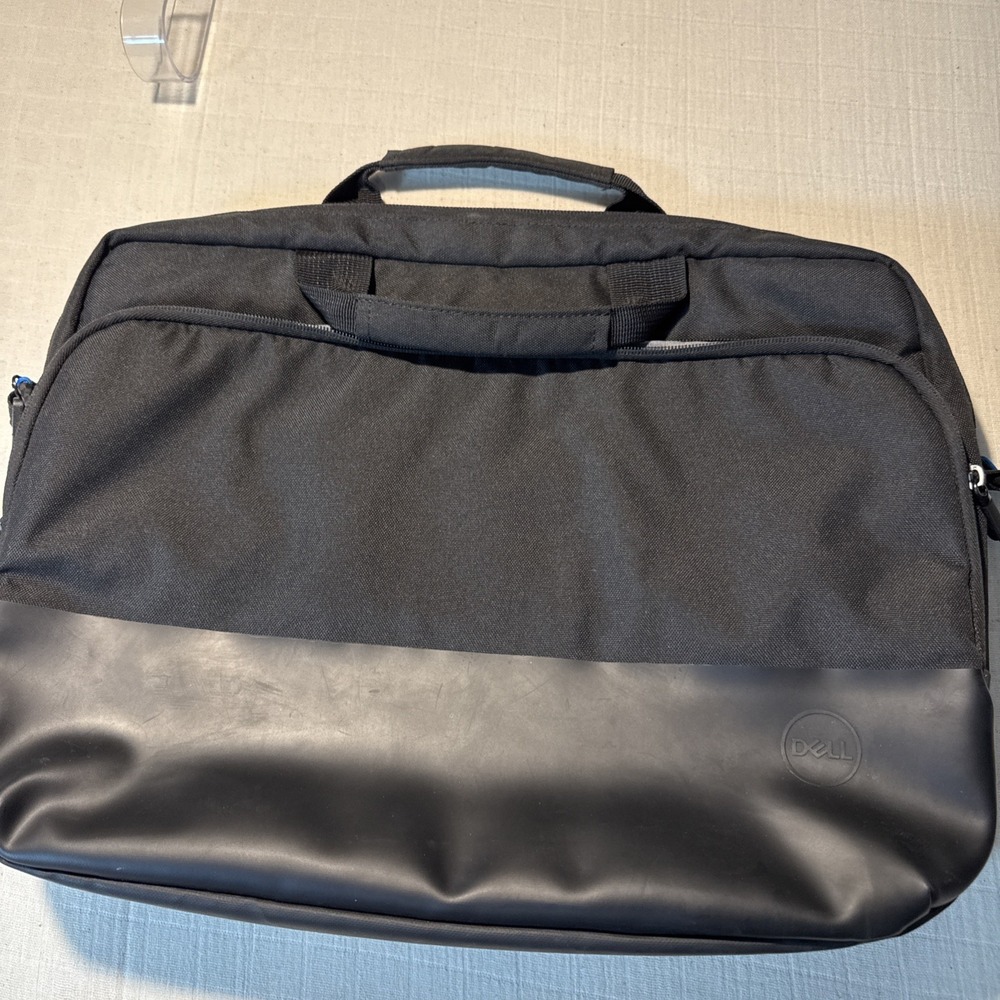 Dell laptop bag Padded 16x13 black‎  multi-pocket zippered Preowned